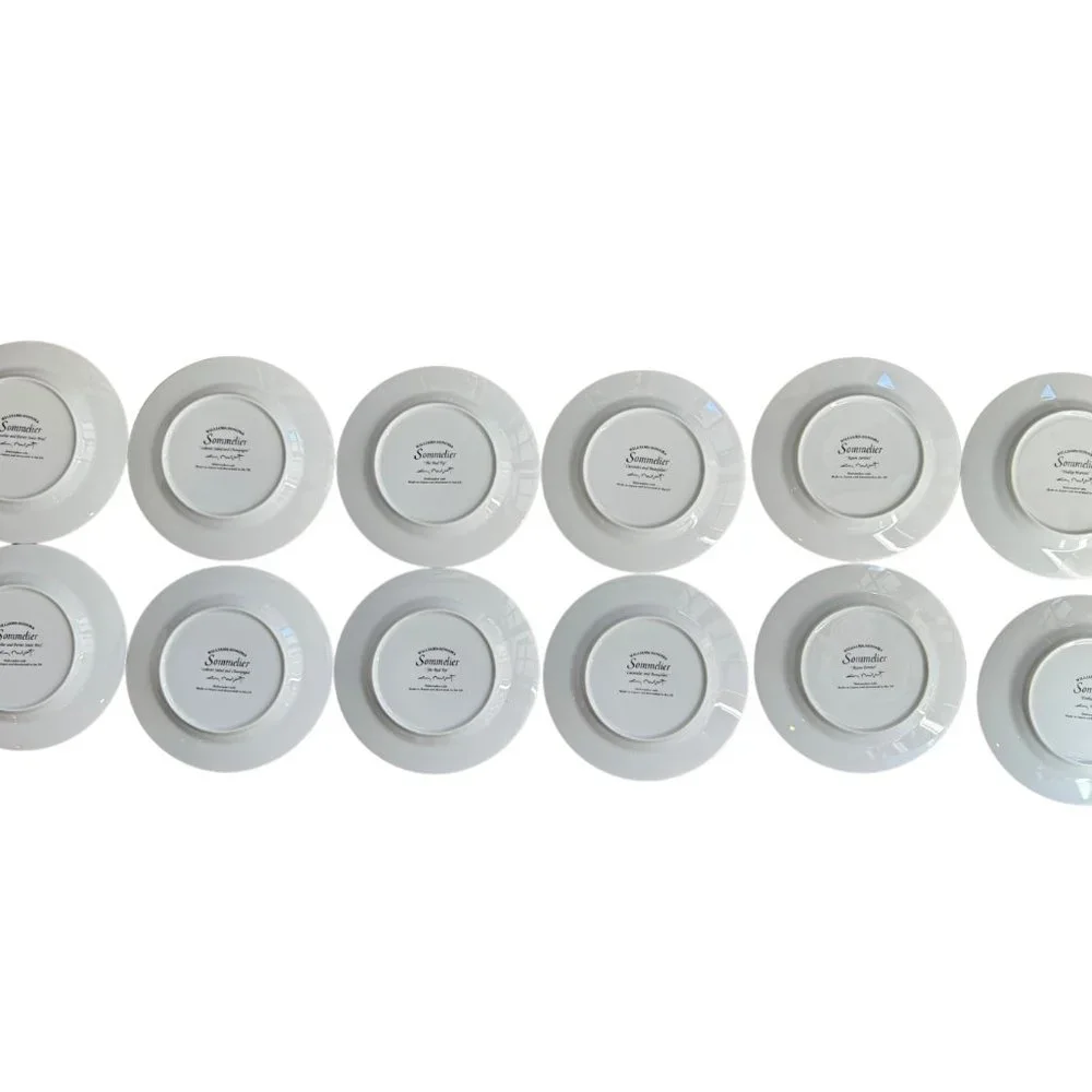 Vintage Williams-Sonoma ‘Sommelier’ Set of 6 - 8” plates Designed by Guy Buffet - Picture 2 of 9